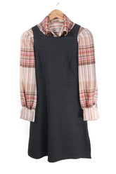 שמלת  סרפן אתנית באפור- S-M